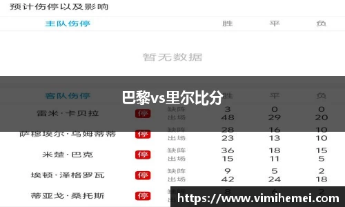 巴黎vs里尔比分